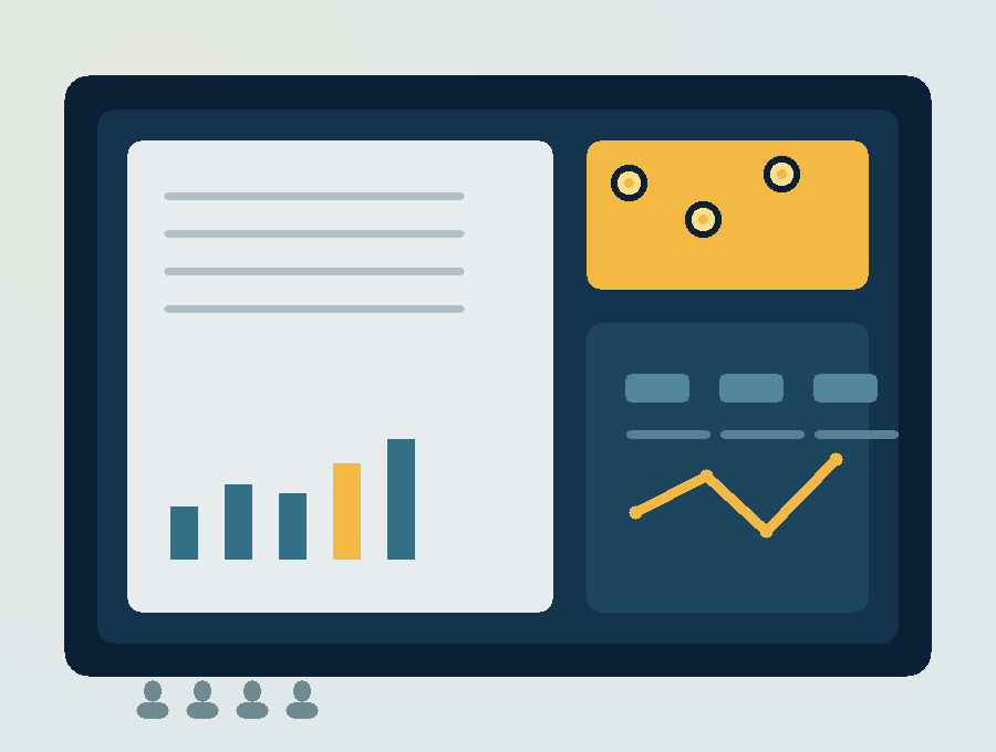 Abstract locally generated business review session workspace